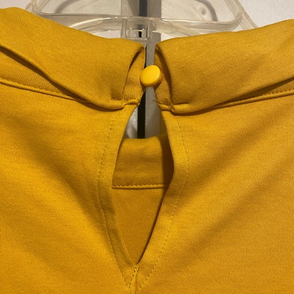 NWT- XL NY & Company Mustard Sleeveless Summer Dress with pockets. 100% Cotton - Picture 4 of 5